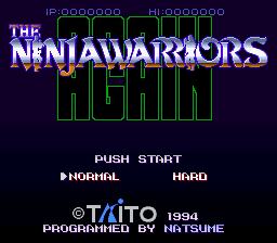 The Ninja Warriors Again Title Screen